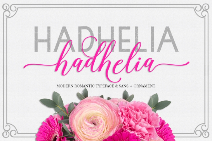 Hadhelia Script, Sans + Ornament Font Download