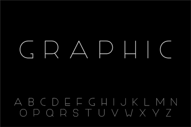 English minimalistic alphabet Font Download