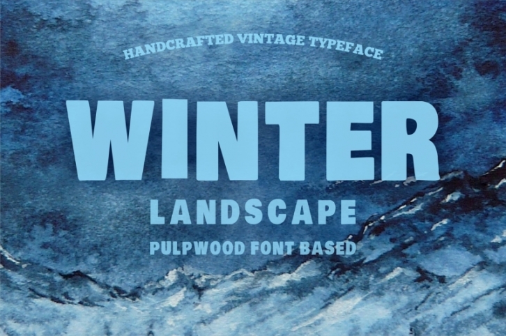 Winter Poster Covered Pulpwood Font Font Download