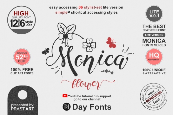 Monica Flower Font Download