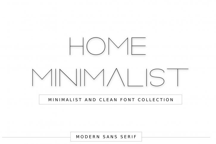 Home Minimalist Font Download
