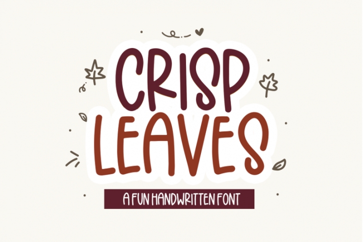 Crisp Leaves - Handwritten Font with Fall Doodles! Font Download