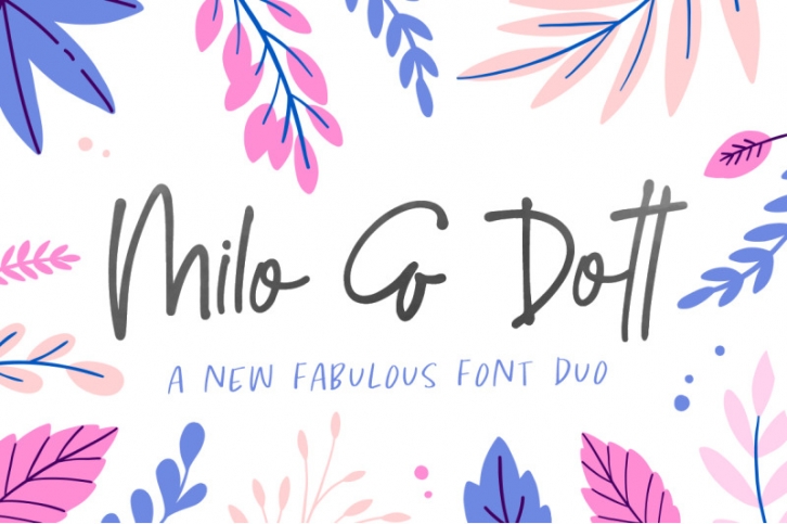Milo & Dott Font Duo (Quirky Font, Handmade Font, Fun Font) Font Download