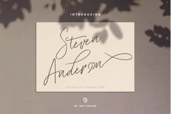 Steven Anderson - Authentic Handwriting Font Download