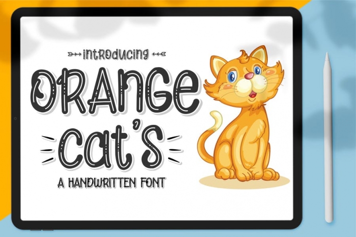 Orange Cats - Display Font Font Download