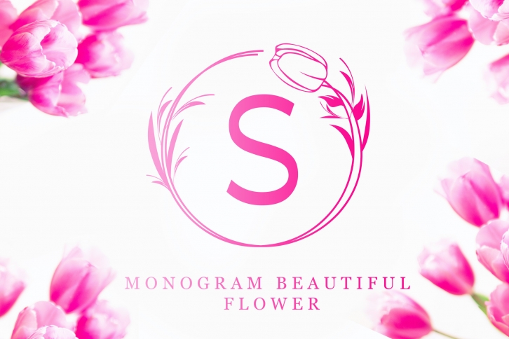 Monogram Beautiful Flower Font Download