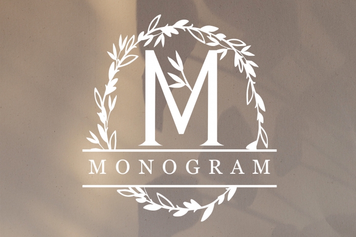 Monogram Wreath Floral Font Download