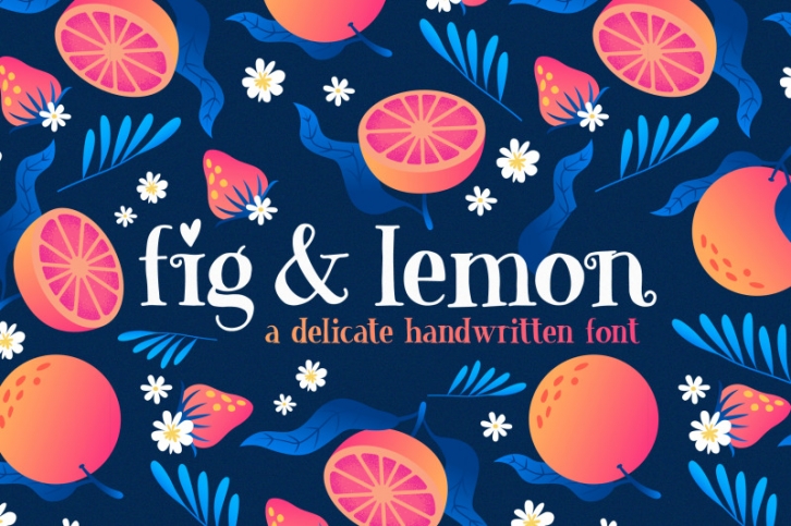 Fig &amp; Lemon Serif Font (Hand Drawn Fonts, Crafter Fonts) Font Download