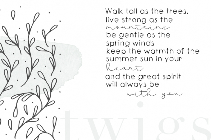 Twigs - A Handwritten Scribble Font Font Download