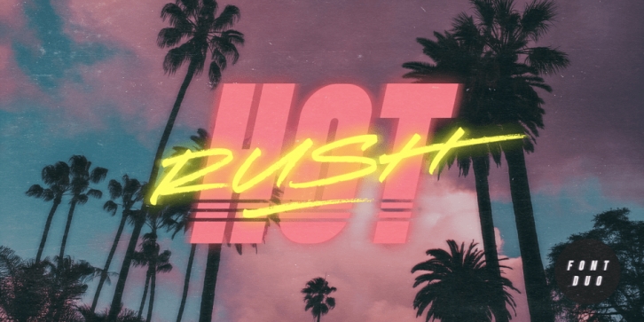 Hot Rush Font Duo Font Download