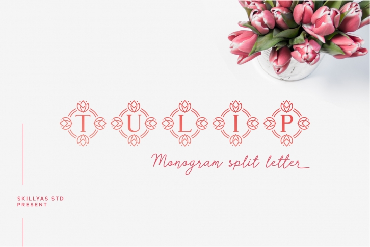 Tulip Monogram Font Download
