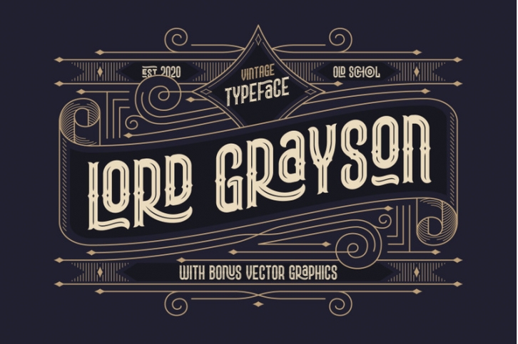 Lord Grayson font and template Font Download