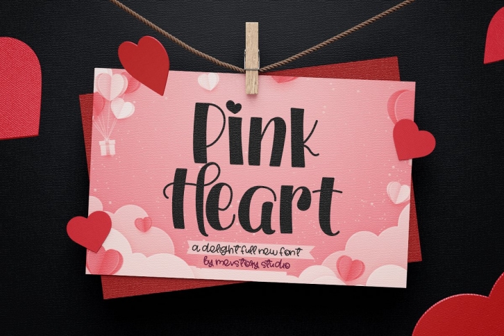 Pink Heart Font Download