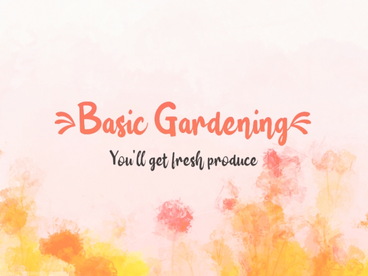 B Basic Gardening Font Download