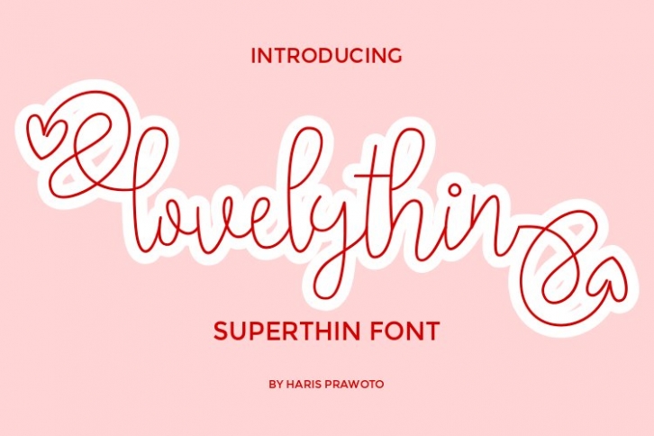 lovelythin Super Thin Font Download