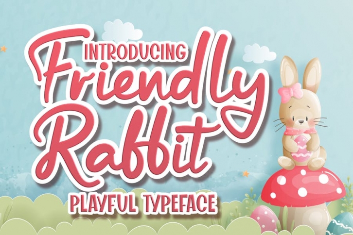 DS Friendly Rabbit - Playful Typeface Font Download