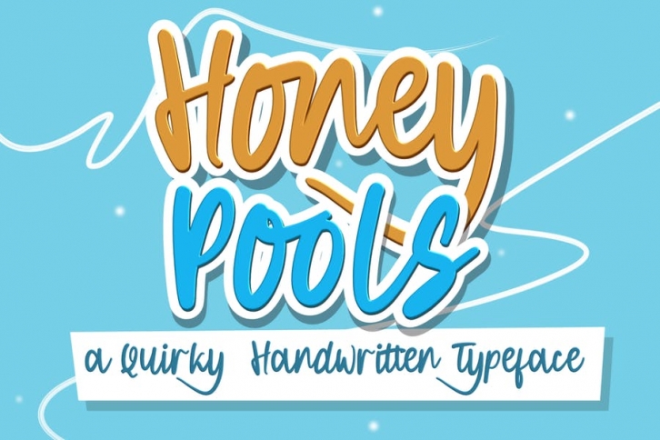 DS Honey Pools - Playful Typeface Font Download