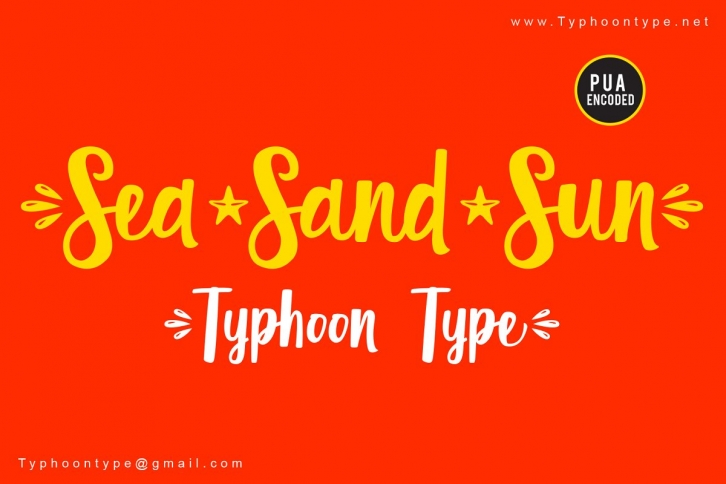 Sea Sand Sun font Font Download