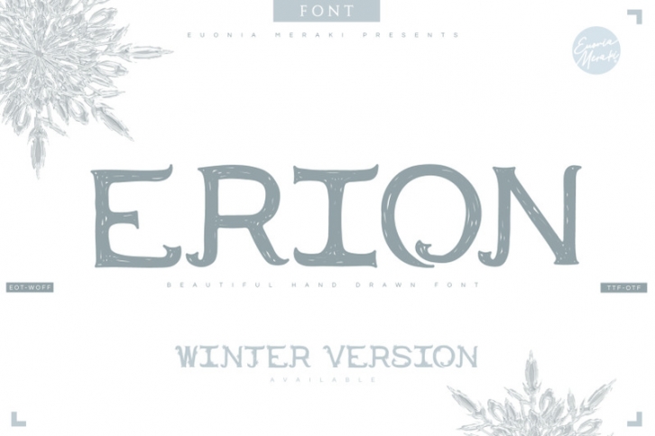 4in1 ERION FONT (Christmas Winter Version) Font Download