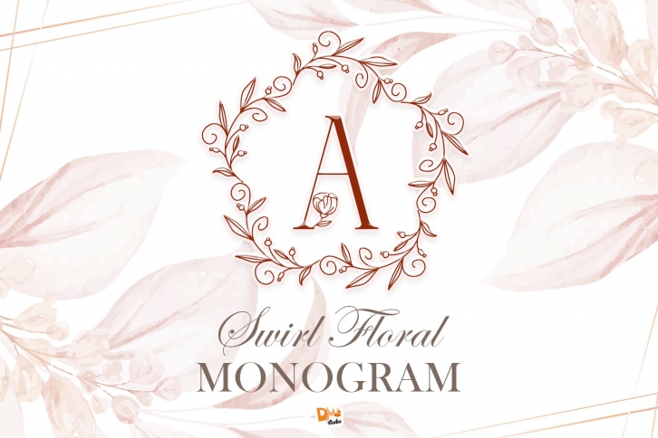 Swirl Floral Monogram Font Download