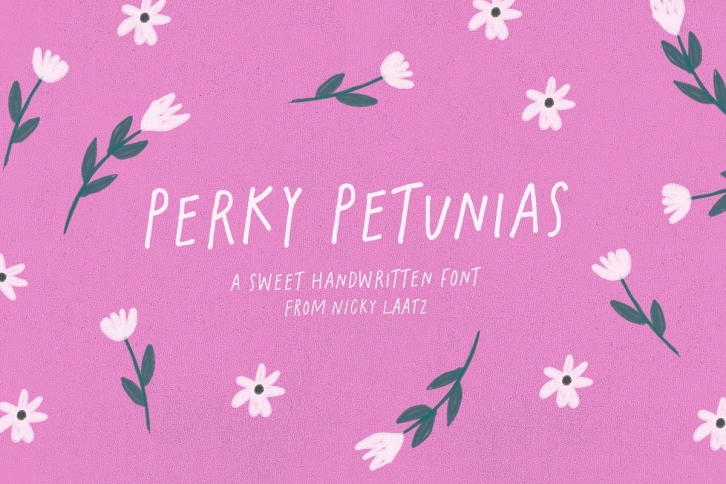 Perky Petunias Handwritten Font Download