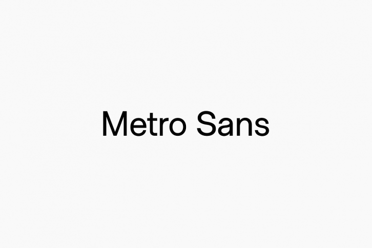 Metro Sans Font Download