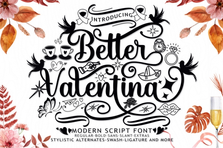 Better Valentina Font Duo Font Download