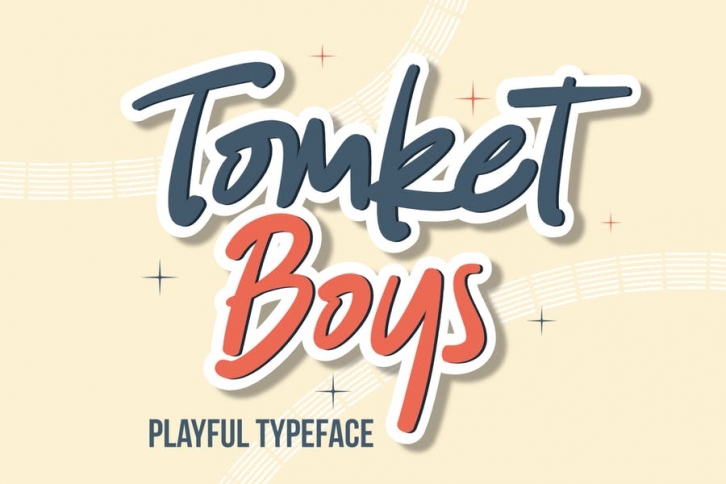 DS Tomket Boys - Playful Typeface Font Download