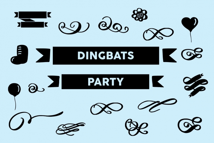 dingbats party Font Download