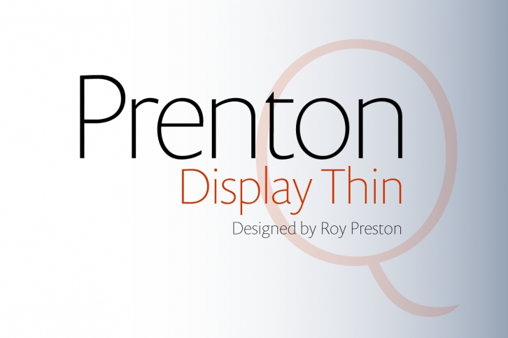 Prenton Display Thin Font Font Download