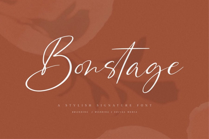 Bonstage - Modern Signature Font Font Download