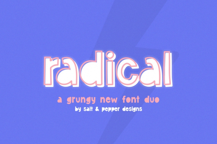 Radical Font Duo (Grunge Fonts, Cool Fonts, Font Duo) Font Download