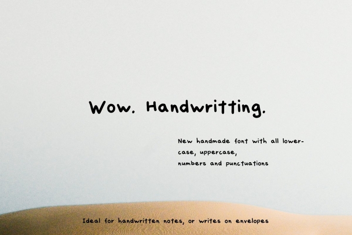 Wow. Handwrittihg. Handmade font Font Download