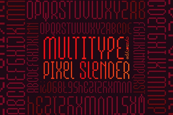 MultiType Pixel Slender Font Download