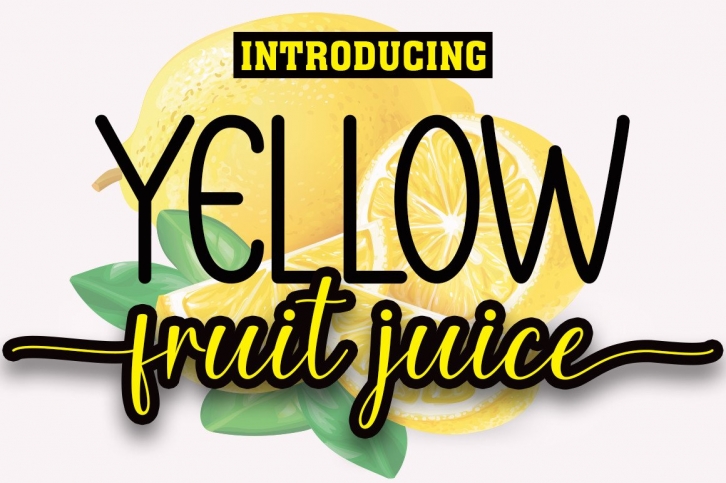 Yellow Fruit Juice Font Download