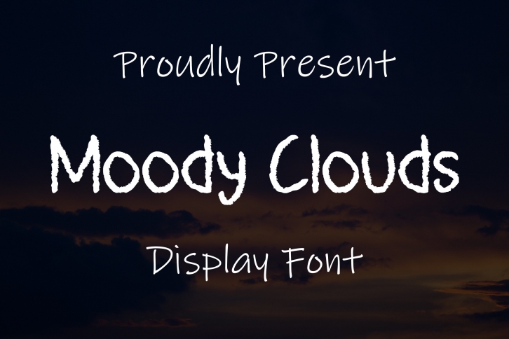 Moody Clouds Font Download