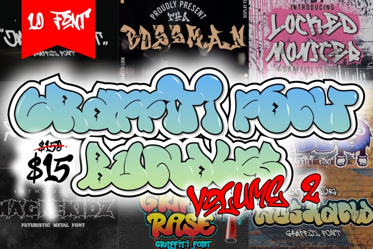 Graffiti Bundles vol.2 Font Download