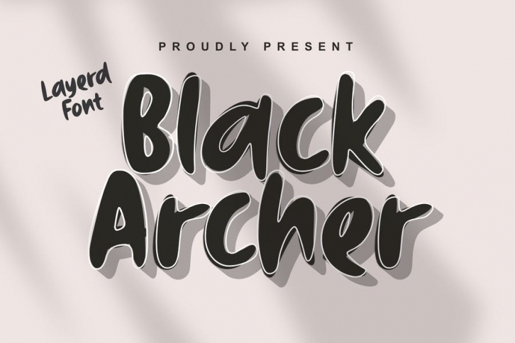 DS Black Archer - Layerd Font Font Download