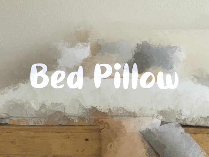 B Bed Pillow Font Download