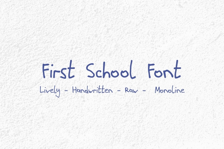 First School Handwritten Font Download
