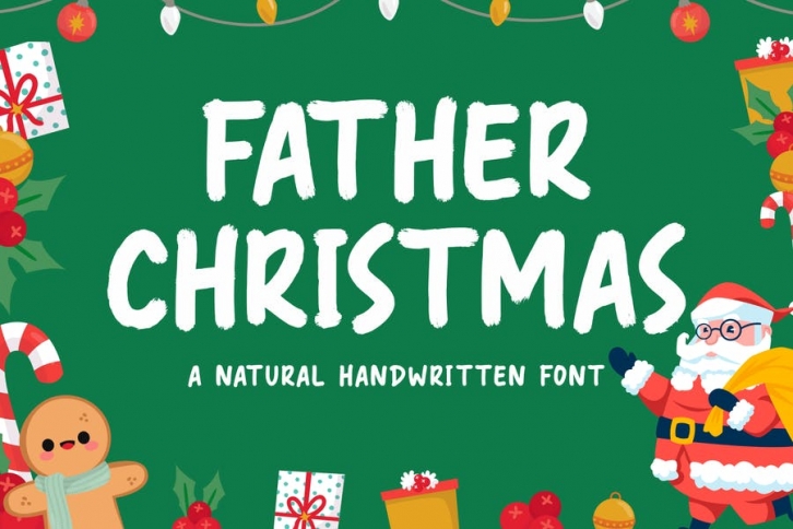 Father Christmas - Natural Handwritten Font Font Download