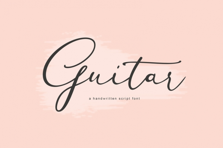 Guitar- A Handwritten Script Font Font Download