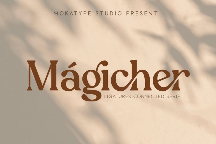 Magicher - Ligatures Connected Serif Font Download