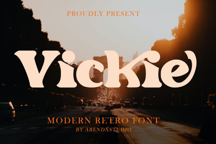 Vickie - Modern Retro Font Font Download