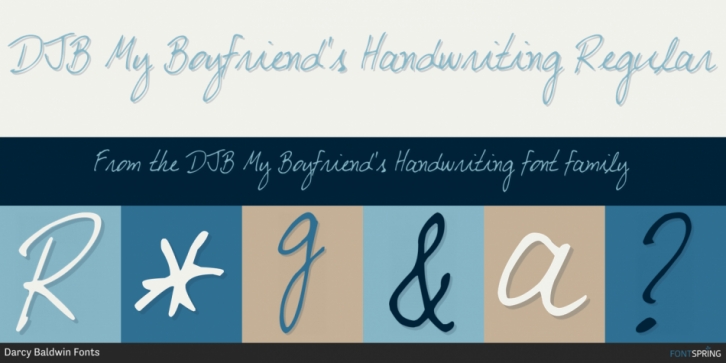 DJB My Boyfriend's Handwriting Font Download