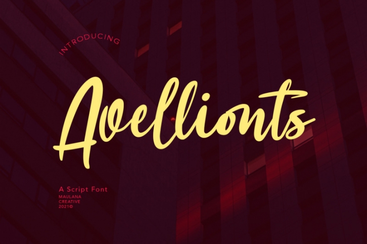 Avellionts Script Display Font Font Download