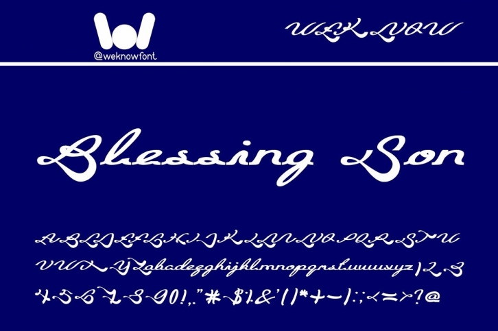 Blessing Son Font Download