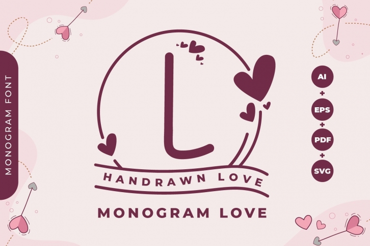 Monogram Handrawn Love Font Download