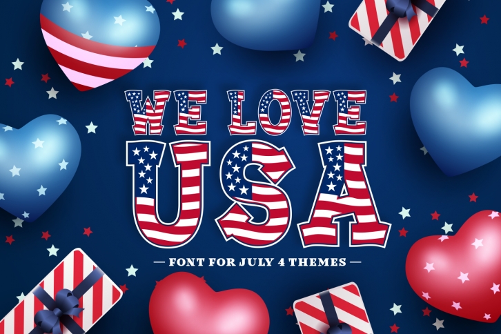 We Love USA Font Download