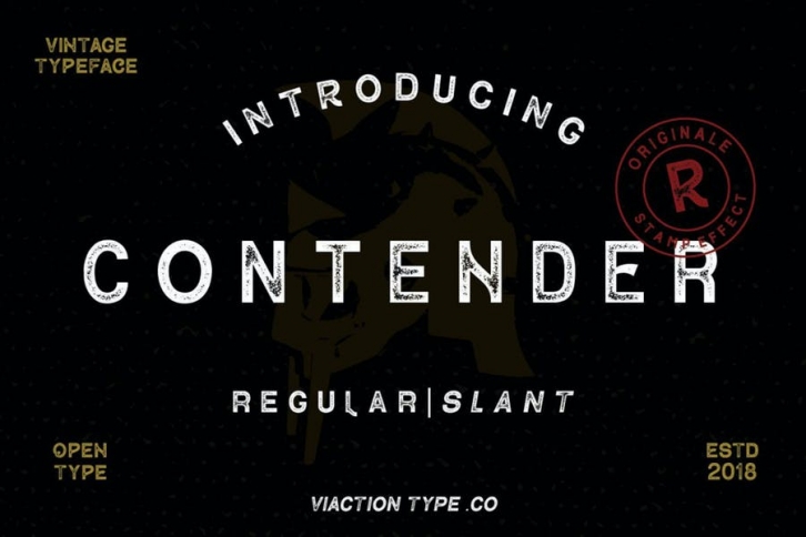 Contender - Vintage Display Font Font Download